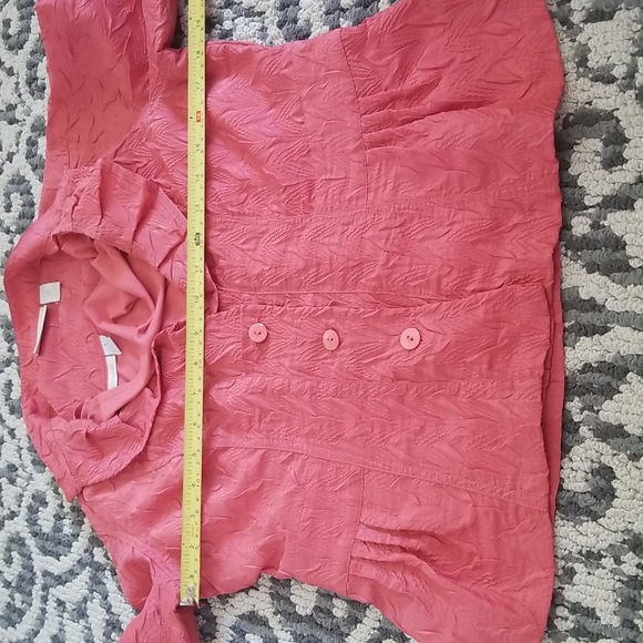 Chico's Tafetta Lightweight Blazer and Tank Top Coord Pastel Soft Fresh Pretty - Picture 5 of 8